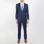 2 Button Notch Lapel Wool Suit // French Blue (US: 36S)