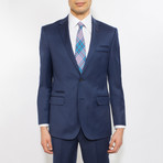 2 Button Notch Lapel Wool Suit // French Blue (US: 40S)