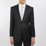 2 Button Notch Lapel Wool Suit // Charcoal (US: 46L)