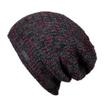 The Beeskie Slouchy Beanie // Black + Charc + Port Marl