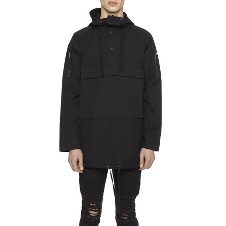 Hooded Pullover Anorak // Black (XS)