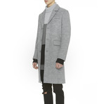 Melange Wool Blend Overcoat // Grey (L)