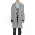 Melange Wool Blend Overcoat // Grey (M)