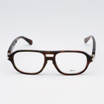 Brioni // Havana Thick Framed Aviator // Shiny Horn Rust