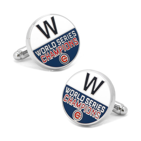 Chicago Cubs 2016 World Series Champions W Cufflinks