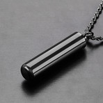 High Polish Stainless Steel Capsule Pendant