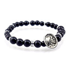 Buffalo Nickel Bracelet // Onyx Stone