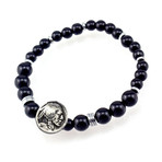 Buffalo Nickel Bracelet // Onyx Stone