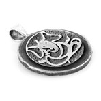 Ganesha Medallion Necklace (Sterling Silver Chain)