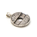 Old Israeli Telephone Token Coin Necklace (Sterling Silver Chain)