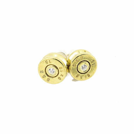 Bullet Earrings // Brass