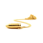 Small Bullet Necklace // Gold