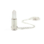 Bullet Necklace // Silver + Mountain Crystal