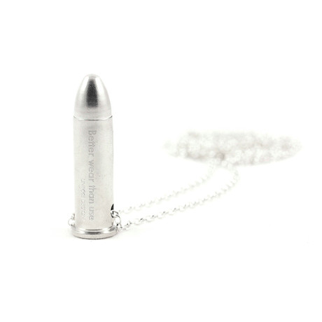 Medium Bullet Necklace // Silver