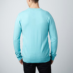Wool + Cashmere V-Neck Sweater // Teal (S)