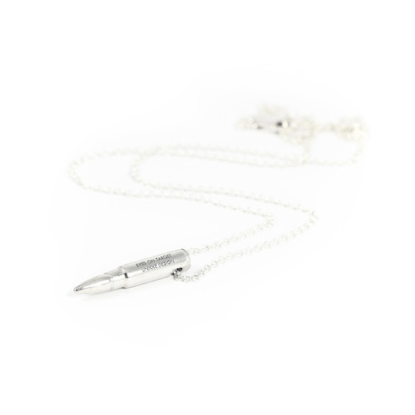 Mini Bullet Necklace // Silver