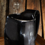 Polished American Pint Drinking Mug // Wood Base