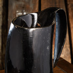 Polished English Pint Drinking Mug // Wood Base