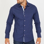 Lucci Long-Sleeve Button-Up Shirt // Slate Blue (M)