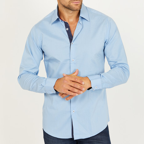 Casey Long-Sleeve Button-Up Shirt // Light Blue (2XL)