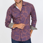 Tessinari Long-Sleeve Button-Up Shirt // Copper (L)