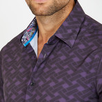 Anthony Long-Sleeve Button-Up Shirt // Purple (L)