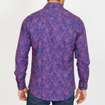 Ackles Long-Sleeve Button-Up Shirt // Purple (XL)