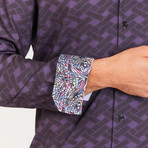 Anthony Long-Sleeve Button-Up Shirt // Purple (S)