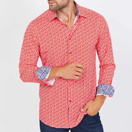 Gordon Long-Sleeve Button-Up Shirt // Red (XL)