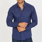 Branson Long-Sleeve Button-Up Shirt // Navy (2XL)