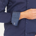 Jack Long-Sleeve Button-Up Shirt // Navy (S)