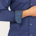 Branson Long-Sleeve Button-Up Shirt // Navy (XL)