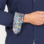 Corbin Long-Sleeve Button-Up Shirt // Navy (2XL)