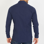 Corbin Long-Sleeve Button-Up Shirt // Navy (L)
