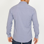 Simon Long-Sleeve Button-Up Shirt // Navy + White (2XL)