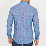 Andrew Long-Sleeve Button-Up Shirt // Pink and Blue (XL)