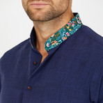 Malcolm Long-Sleeve Button-Up Shirt // Navy (2XL)
