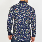 Chip Long-Sleeve Button-Up Shirt // Navy (M)