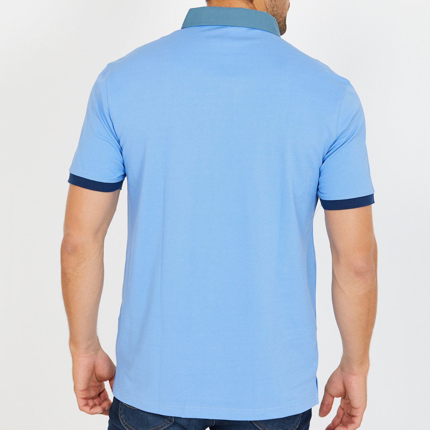 Herlie Polo Shirt // Baby Blue (L) - Blanc - Touch of Modern