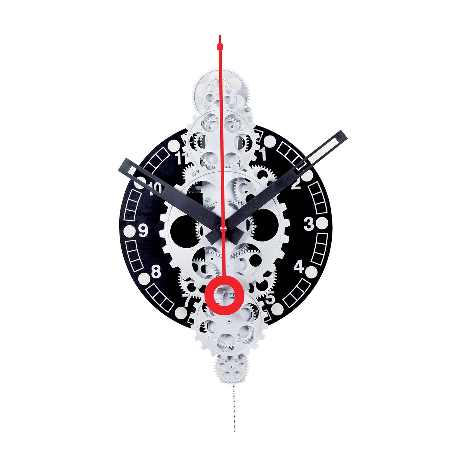 Moving Gear Wall Clock Vertical Maple S Clocks Touch