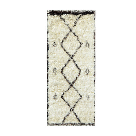 Hand-Knotted Wool Runner // PSL-02 // Beige
