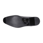 Textured Side Plain Toe Derby // Black (Euro: 40)