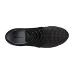 Woven Toe Mixed Texture Sneaker // Black (Euro: 41)