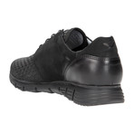 Woven Toe Mixed Texture Sneaker // Black (Euro: 40)