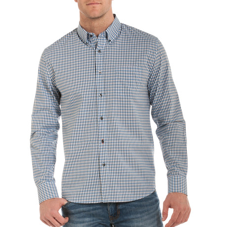 Jagger Gingham Button Down // Blue (S)