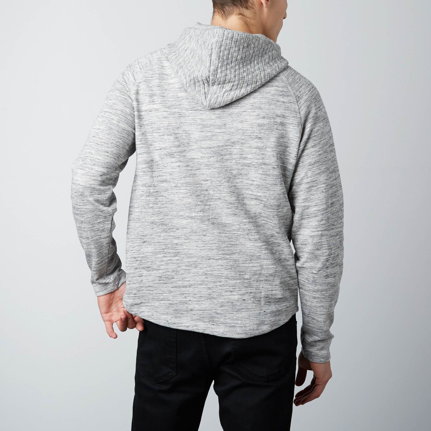 Desmond Curved Hem Hoodie // Grey (S) - PX Clothing - Touch of Modern