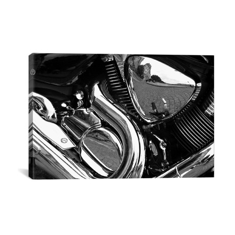Motorcycle Engine // Grayscale ll (18"W x 26"H x .75"D)