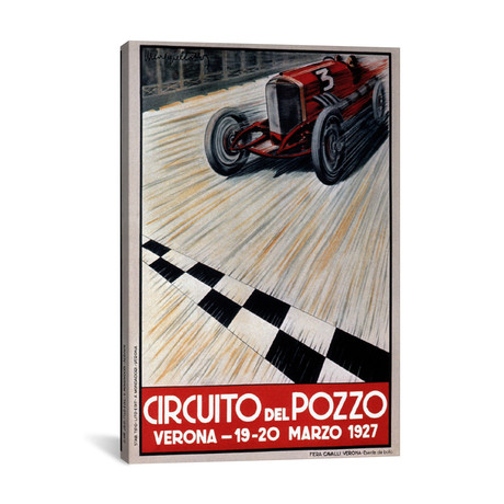 Circuit del Pozzo Italy by Vintage Apple Collection (18"W x 26"H x .75"D)