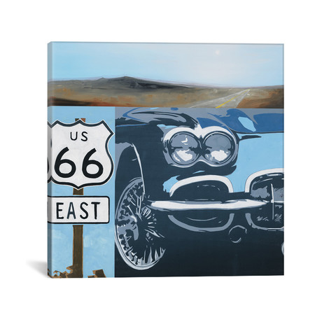 Route 66-A // KC Haxton (18"W x 18"H x 0.75"D)
