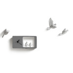 Sparrow Clock (Light Grey)